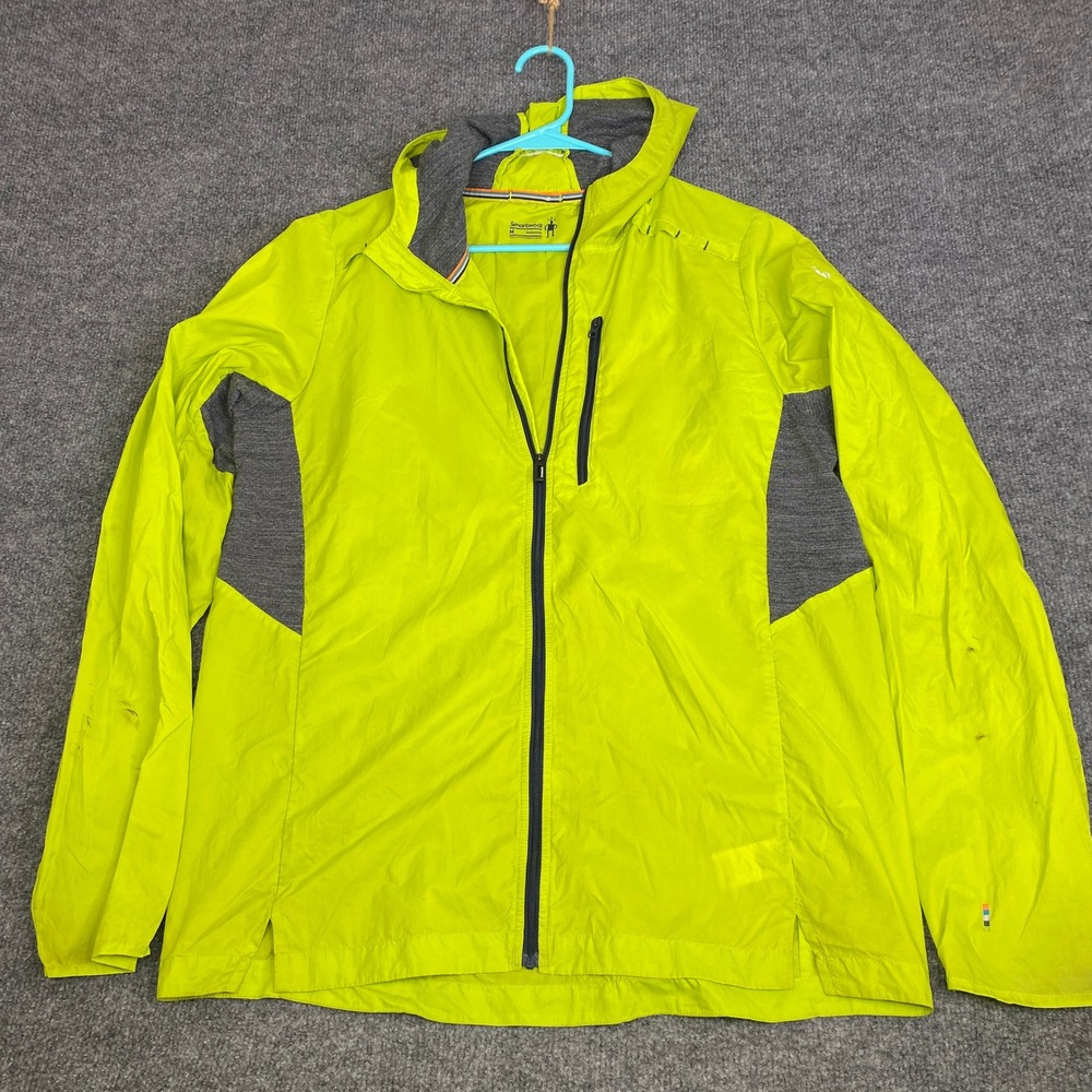 Smartwool Mens Merino Sport Ultra Light Hooded Jacket Lime Green SW015171 Size M